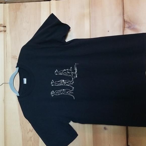 UNIQUE! Meerkats Embroidered on Black Tee, by Bagz for Paws, Size M - Picture 3 of 9